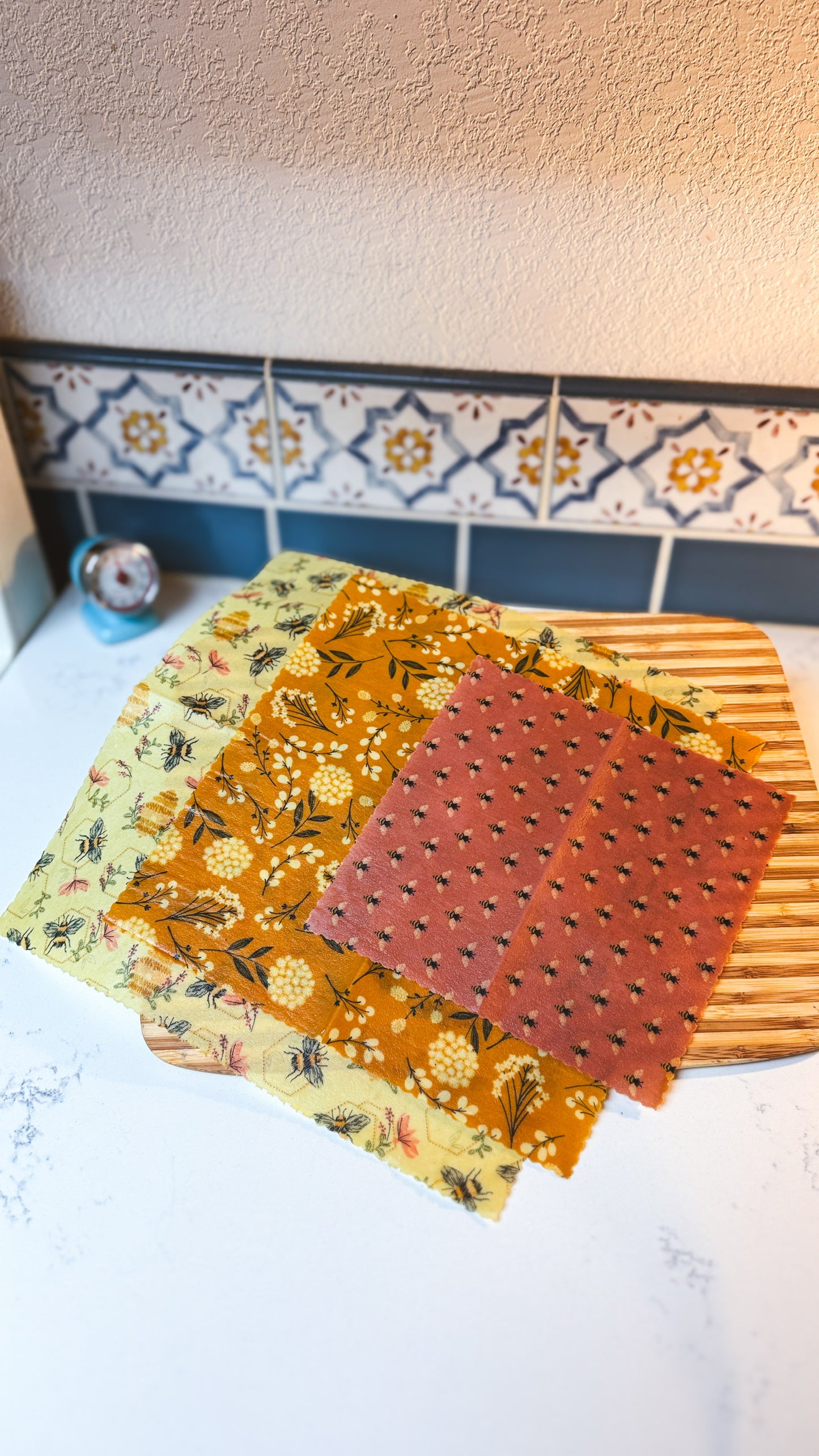 Woodland Bees - 3 piece set of Beeswax Wraps