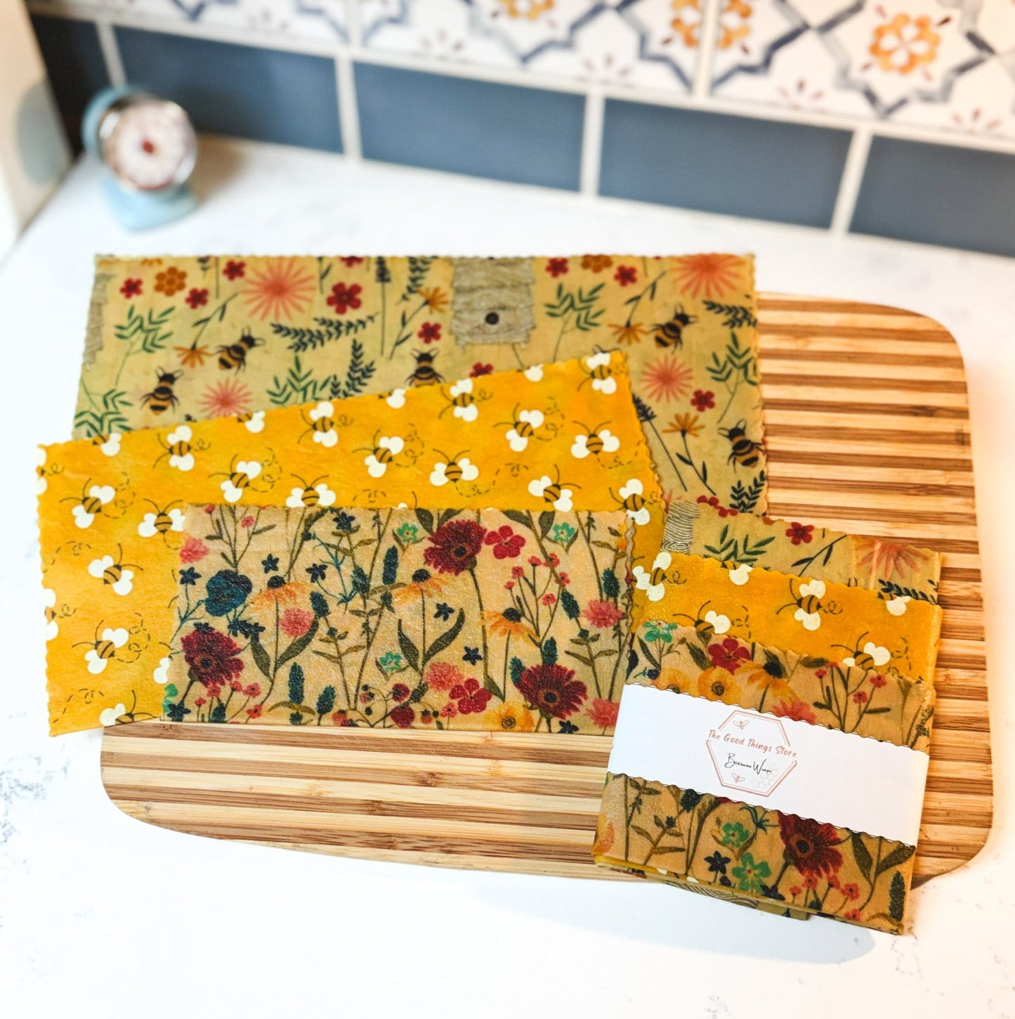 Pollinator pack - 3 piece set of Beeswax Wraps