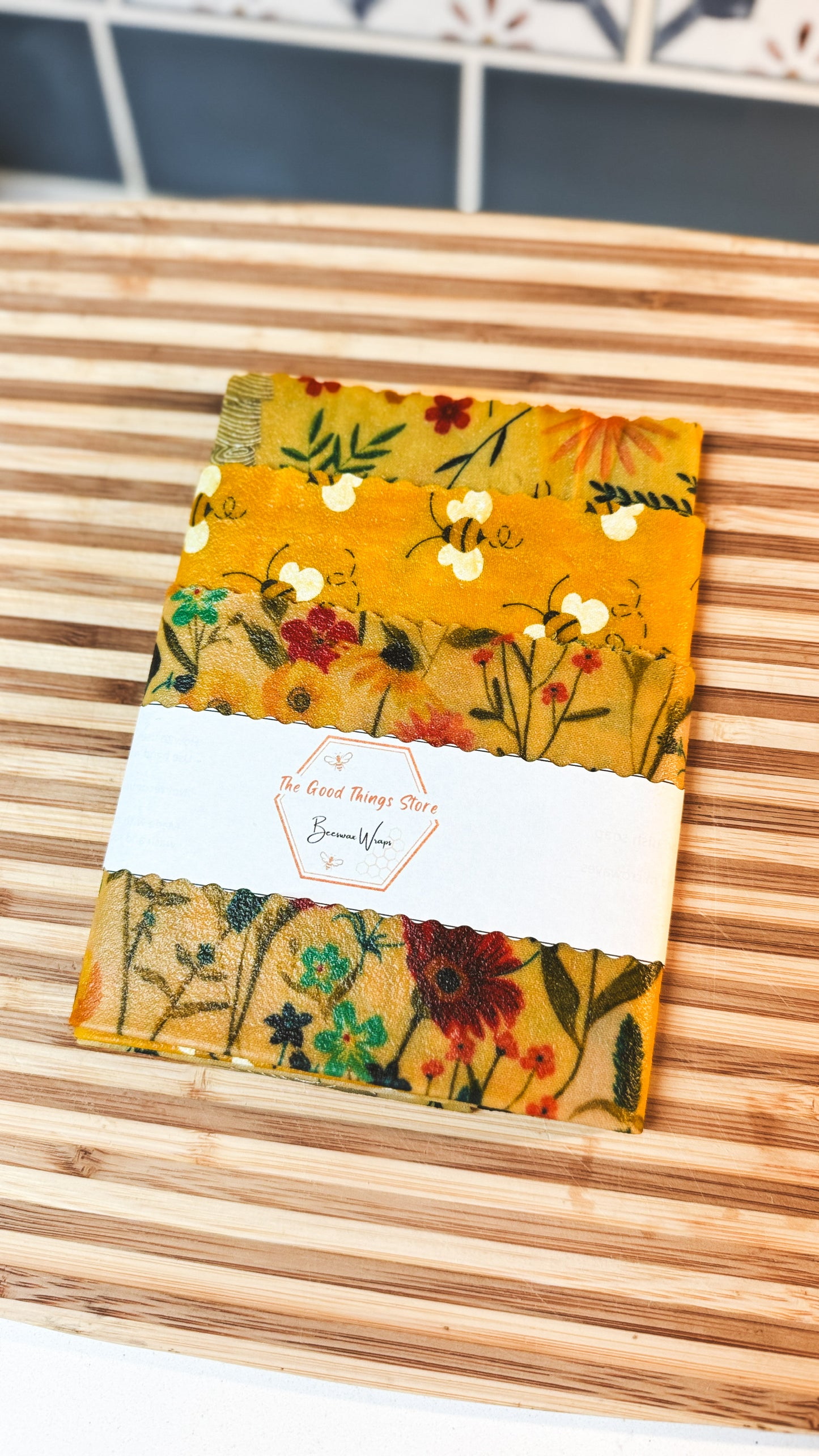 Pollinator pack - 3 piece set of Beeswax Wraps